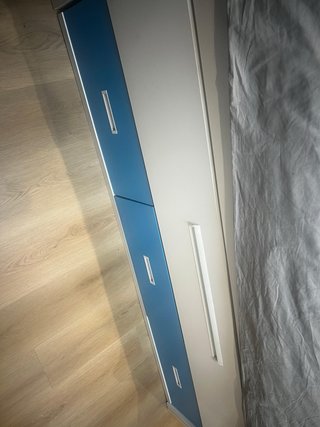 Cama compacta 90x200 blanca con cajones