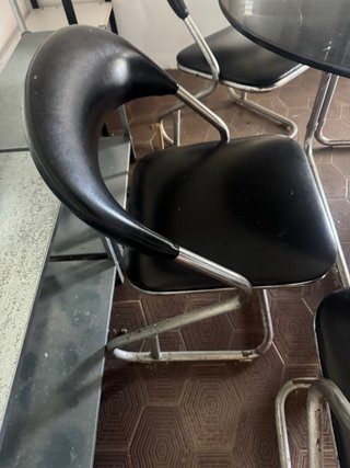 Conjunto comedor de mesa y sillas Space Age 70s