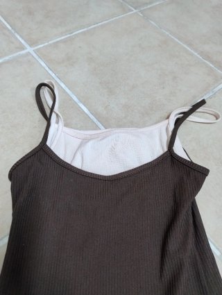 Abito Midi Marrone Costine Made in Italy