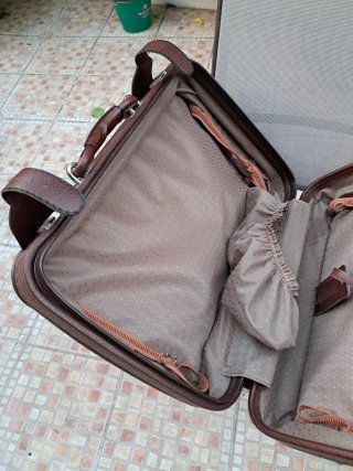 Maleta Vintage Marrón Piel