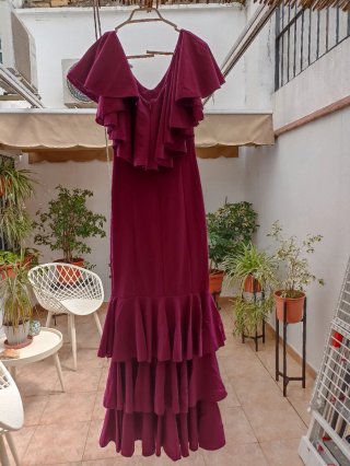 Traje Flamenca buganvilla Volantes