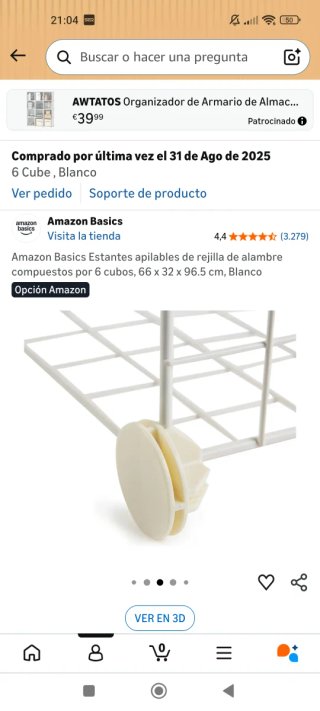 Estantería Amazon Basics 6 cubos