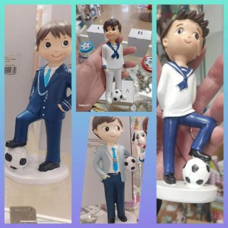 Figura niño comunión con balón