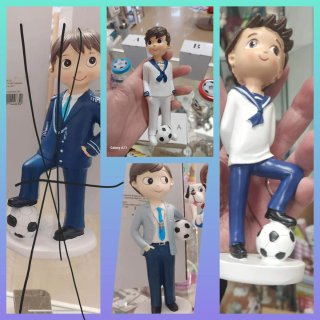 Figura niño comunión con balón