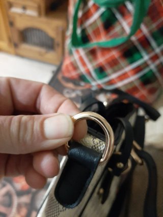 Bolso de mano con estampado de cuadros