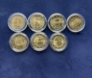 Austria Coleccion 7 Monedas 2€ Conmemorativas UNC