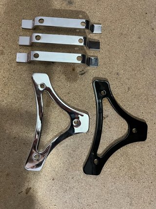 Harley Davidson Piezas Respaldo Cromado y Negro