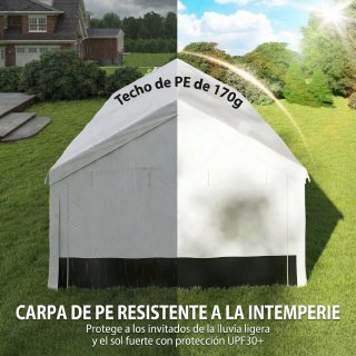 Carpa Fiesta Jardín 4x6m con Ventanas