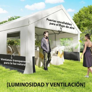 Carpa Fiesta Jardín 4x6m con Ventanas