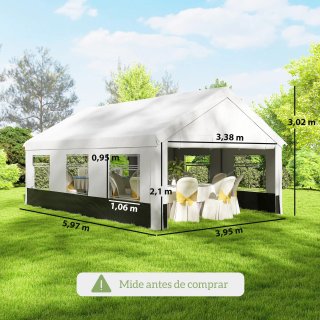 Carpa Fiesta Jardín 4x6m con Ventanas