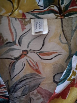 Vestido floral midi fluido Talla XL