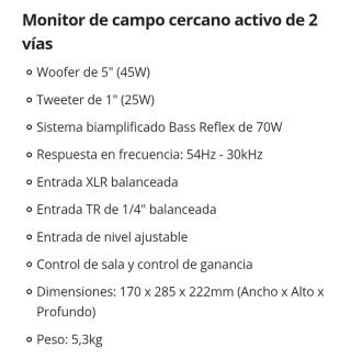 Monitores Yamaha MS50M Activos