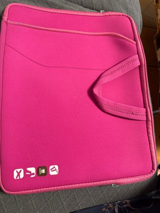 Funda portátil rosa 17 con asas
