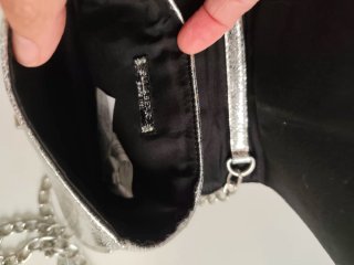 Bolso plateado pequeño