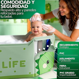 Bañera Plegable Bebé con Juguetes