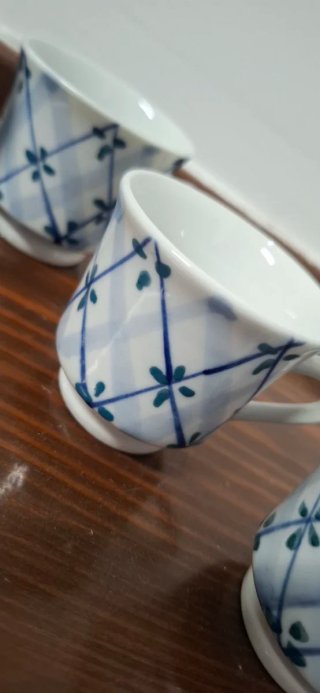 Set Tazzine e Teiera Ceramica Blu
