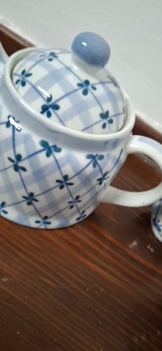 Set Tazzine e Teiera Ceramica Blu