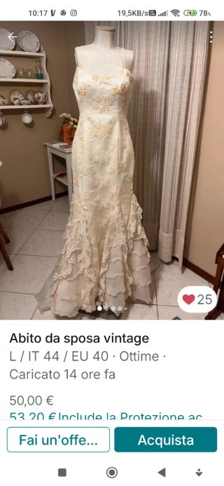 Abito da sposa vintage pizzo
