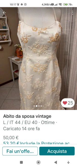 Abito da sposa vintage pizzo