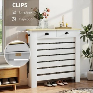 Cubre Radiadores de MDF con 2 Cajones Cubierta