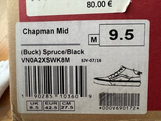 Zapatillas Vans Talla 42.5 Mostaza