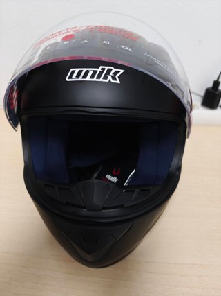 Casco Moto Integral Negro Mate Talla M