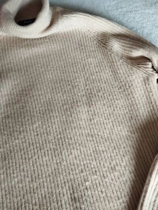 Jersey de cuello alto beige T.M