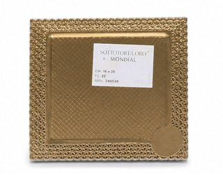 Sottotorta oro Mondial 18x25 22 pezzi