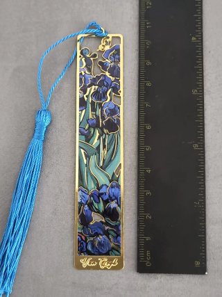 Segnalibro metallo dorato Iris Van Gogh