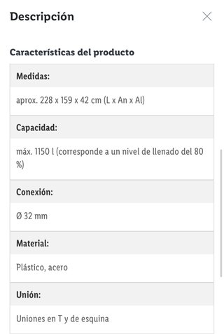 Piscina Crivit Rectangular Azul
