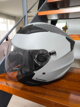 Casco Jet Acerbis Negro/Gris