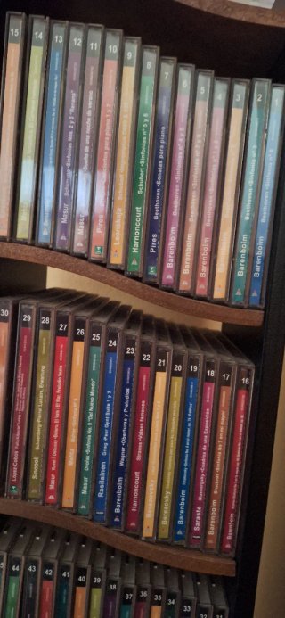 Colección de Cds en sus torres