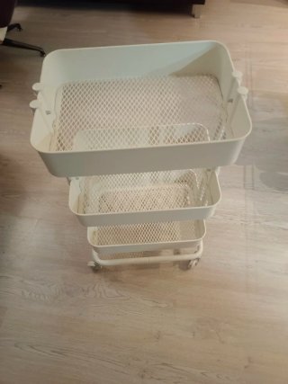 Carro organizador blanco con ruedas