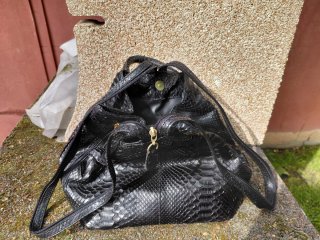 Bolso Piel Negro Ángel Reinares