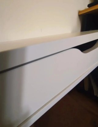 Tocador/recibidor/escritorio flotante blanco con c