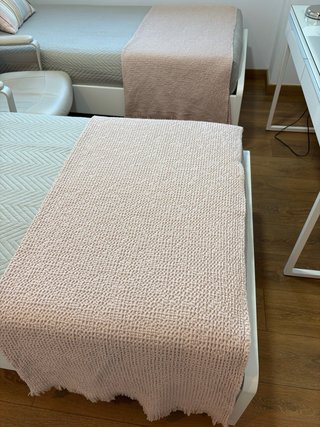 Pack 2 Mantas Cama 90 Beige/Rosa