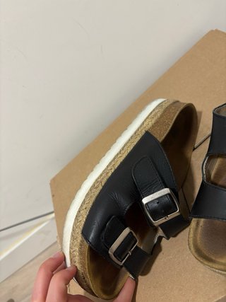 Sandalias cuña negras plataforma