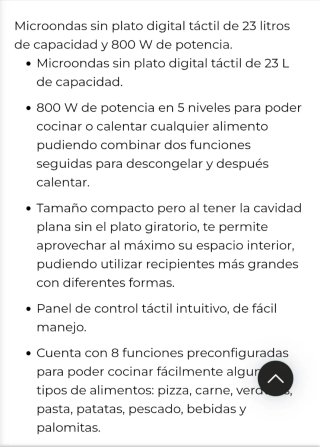 Microondas Cecotec GrandHeat 2300 Flatbed touch