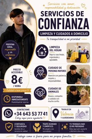 Ofrezco servicios de limpieza y cuidado a domicili