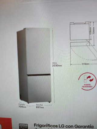 Frigorífico LG Combi No Frost 465L