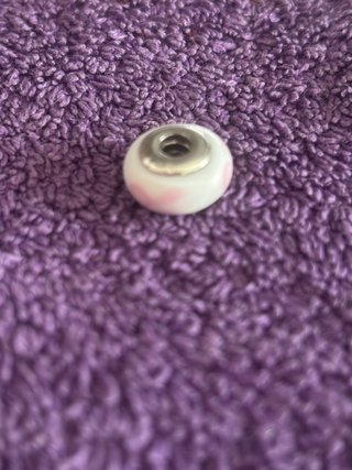 Charm Pandora Lazo Rosa Blanco