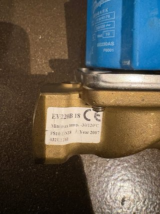 4x Electroválvula Danfoss EV220B 18