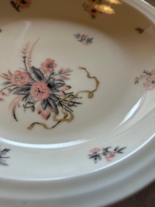 2 Platos Haviland Limoges Florales 22 cm