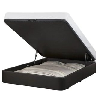 Canapé abatible KVITSÖY marrón 150x190