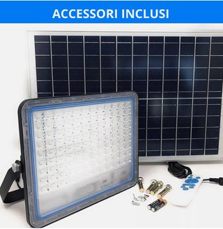 Faro 5000w + Pannello Energia Solare + Telecomando