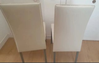 Juego de 2 sillas blanco roto