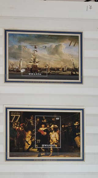 Sellos de barcos de distintos países.