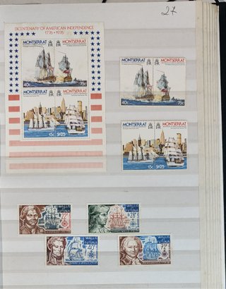 Sellos de barcos de distintos países.