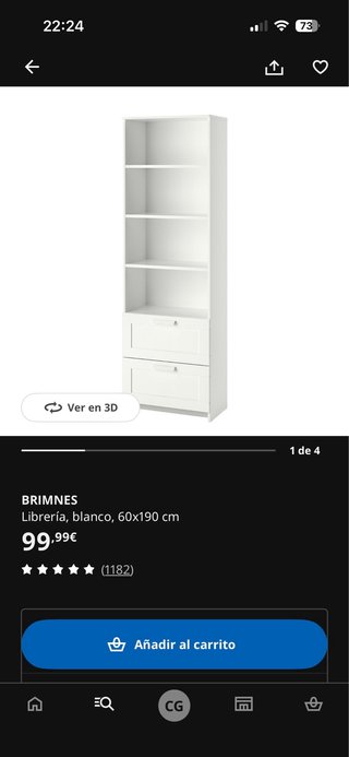 Estantería Brimnes Ikea Blanca