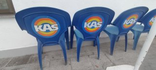 Lote 4 Sillas KAS bar playa + Soporte Sombrilla